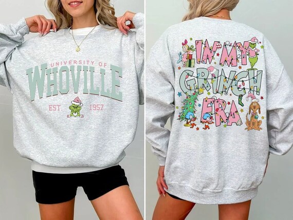 Vintage Whoville University Double Sided Sweatshi… - image 2