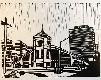 Thunder Bay Handmade Print Persians Linocut