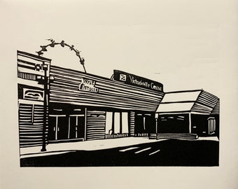 Thunder Bay Handmade Print Persians Linocut