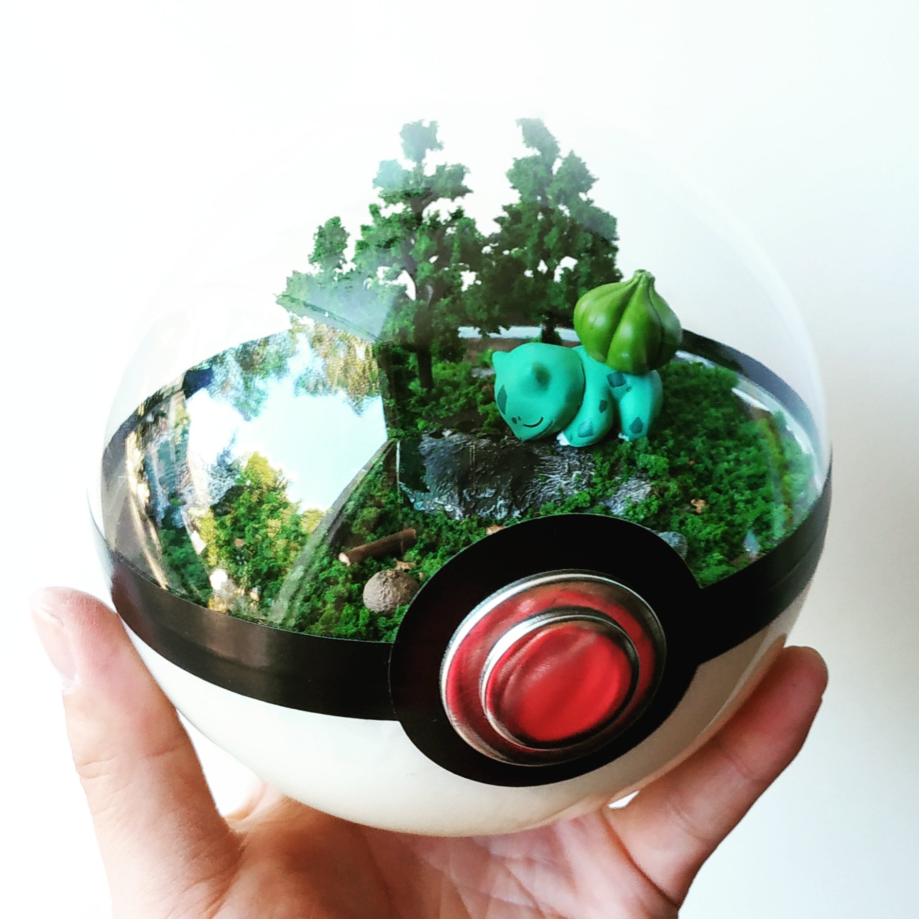 BULBASAUR large 5.5inch Pokeball Diorama Terrarium Etsy Australia