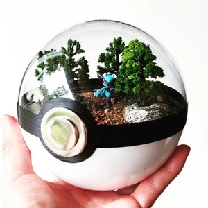RIOLU (Large 5.5inch) Pokeball Diorama Terrarium
