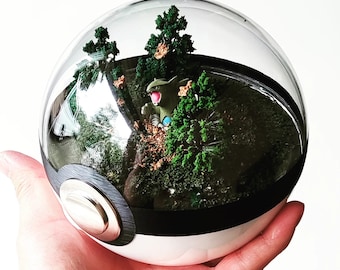 TYRANITAR (Large 5.5inch) Pokeball Diorama Terrarium