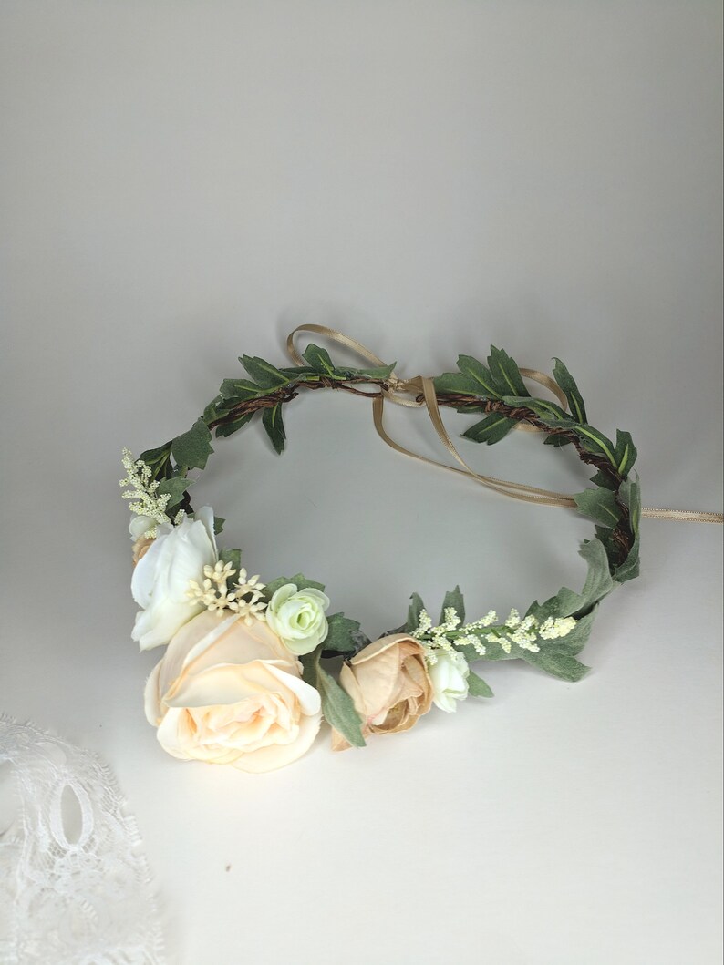 Custom Flower Crown Adjustable with ribbon Small to Etsy