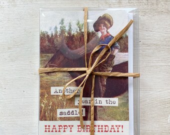 Vintage Cowgirl Art Boxed Greeting Cards