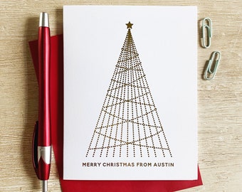 Austin Texas Zilker Christmas Tree Greeting Cards