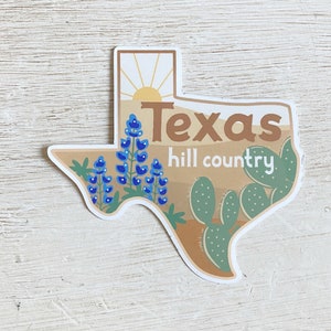 Texas Hill Country Die Cut Sticker