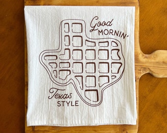 Texas Waffle Flour Sack Tea Towel