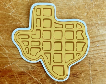 Texas Waffle Die Cut Sticker