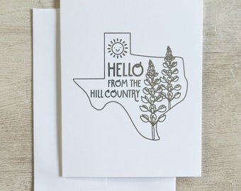 Saludos de Texas Hill Country Tarjetas de felicitación