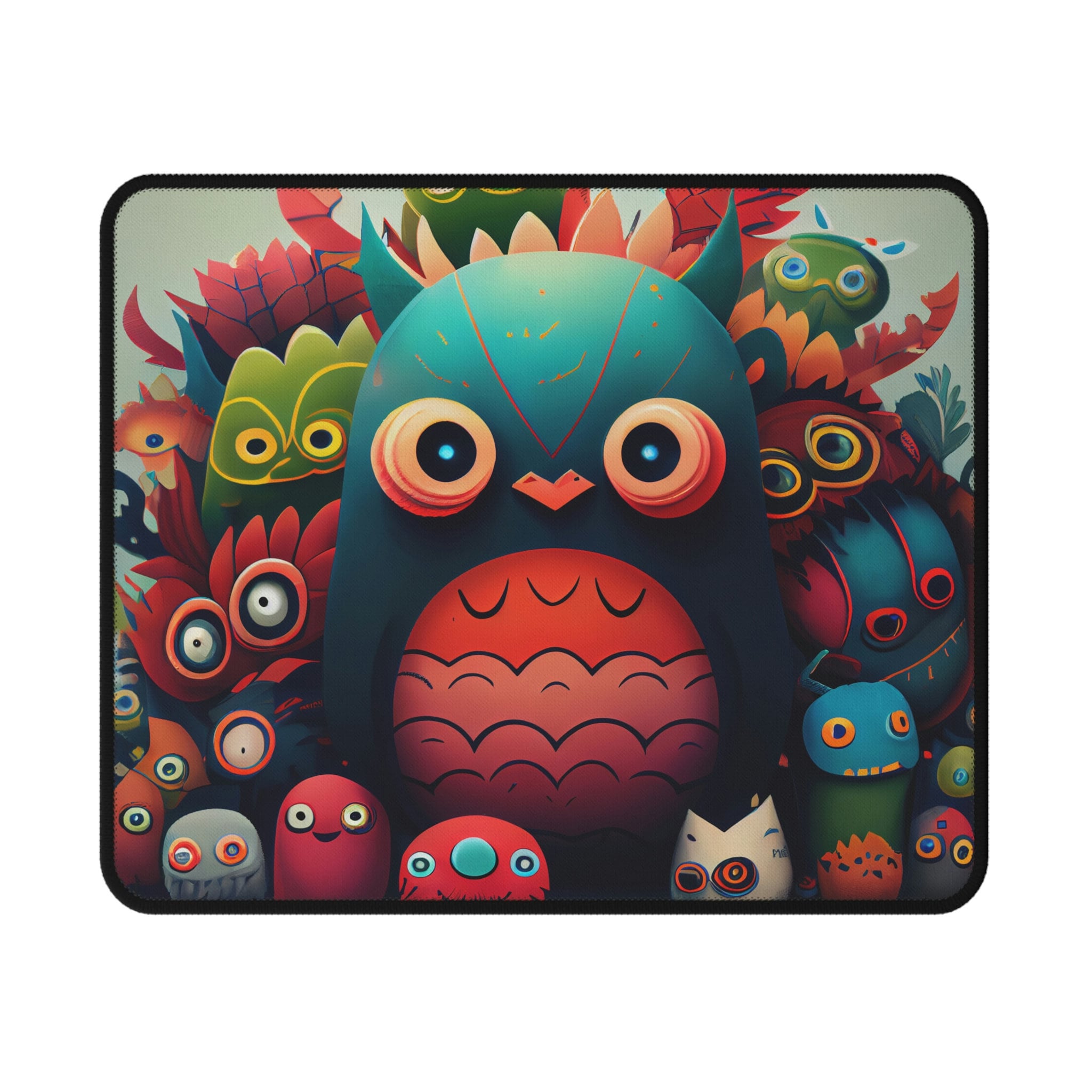Un espace de travail monstre avec notre tapis de souris Cute Monsters!, Monster Lovers Mouse Pad, Monster Art Mouse Pad