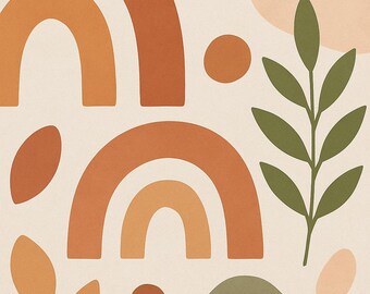 50 ideas de arte bohemio con IA para un viaje: kit de arte mural y pósteres