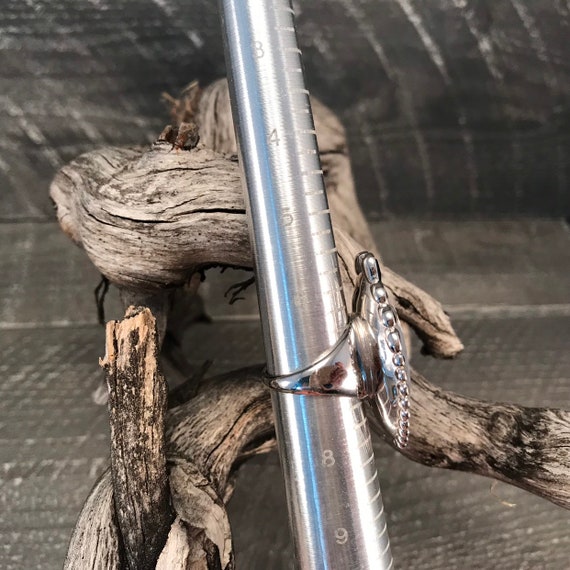 Big Bold Statement Ring Large Diamond with Blue R… - image 6