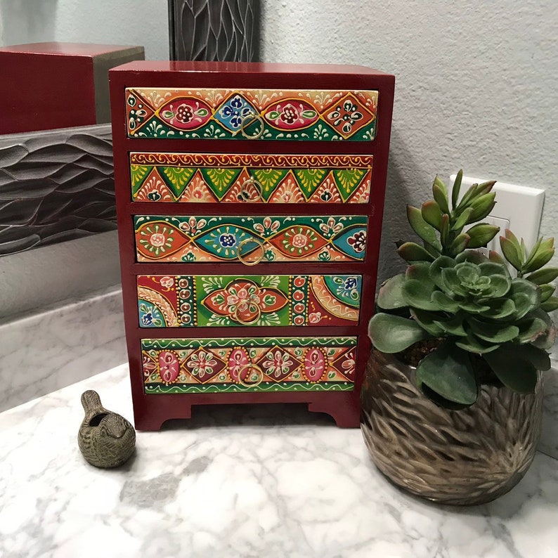 Jewelry Box Jewelry Dresser Drawer Box Small Jewelry Etsy