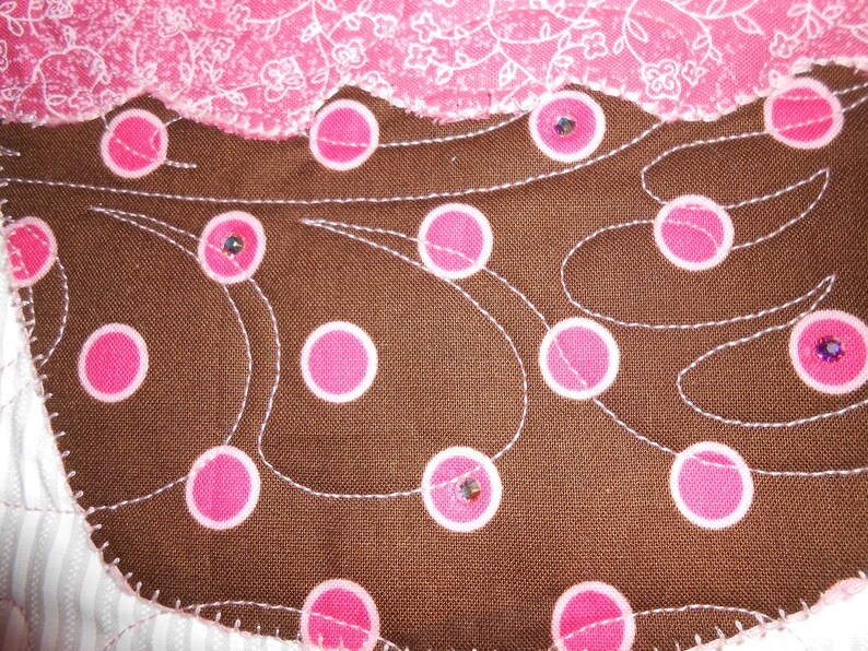 Icing and Cherries on top Quilted Happy Birthday Cupcake Runner