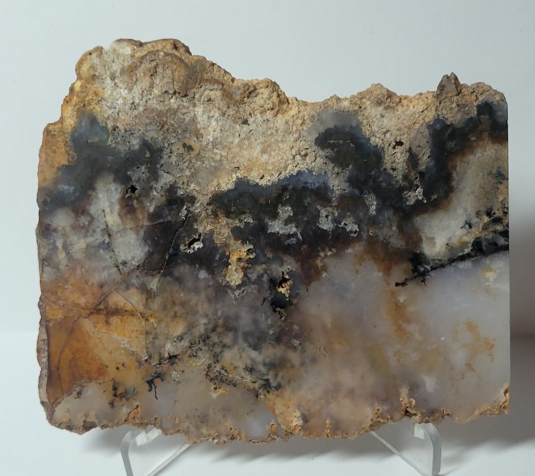 A Rough Slab of Graveyard Point Plume Agate Etsy