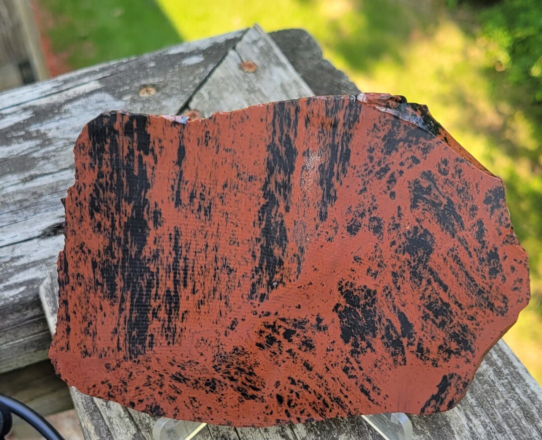 A Dazzling Rough Slab of Mahogany Obsidian Etsy