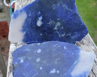 A Real Nice Lot of Two Rough Slabs of Sodalite