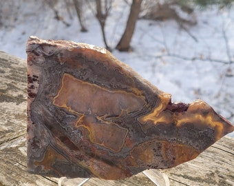 A Nice Rough Slab of Laguna Lace Agate