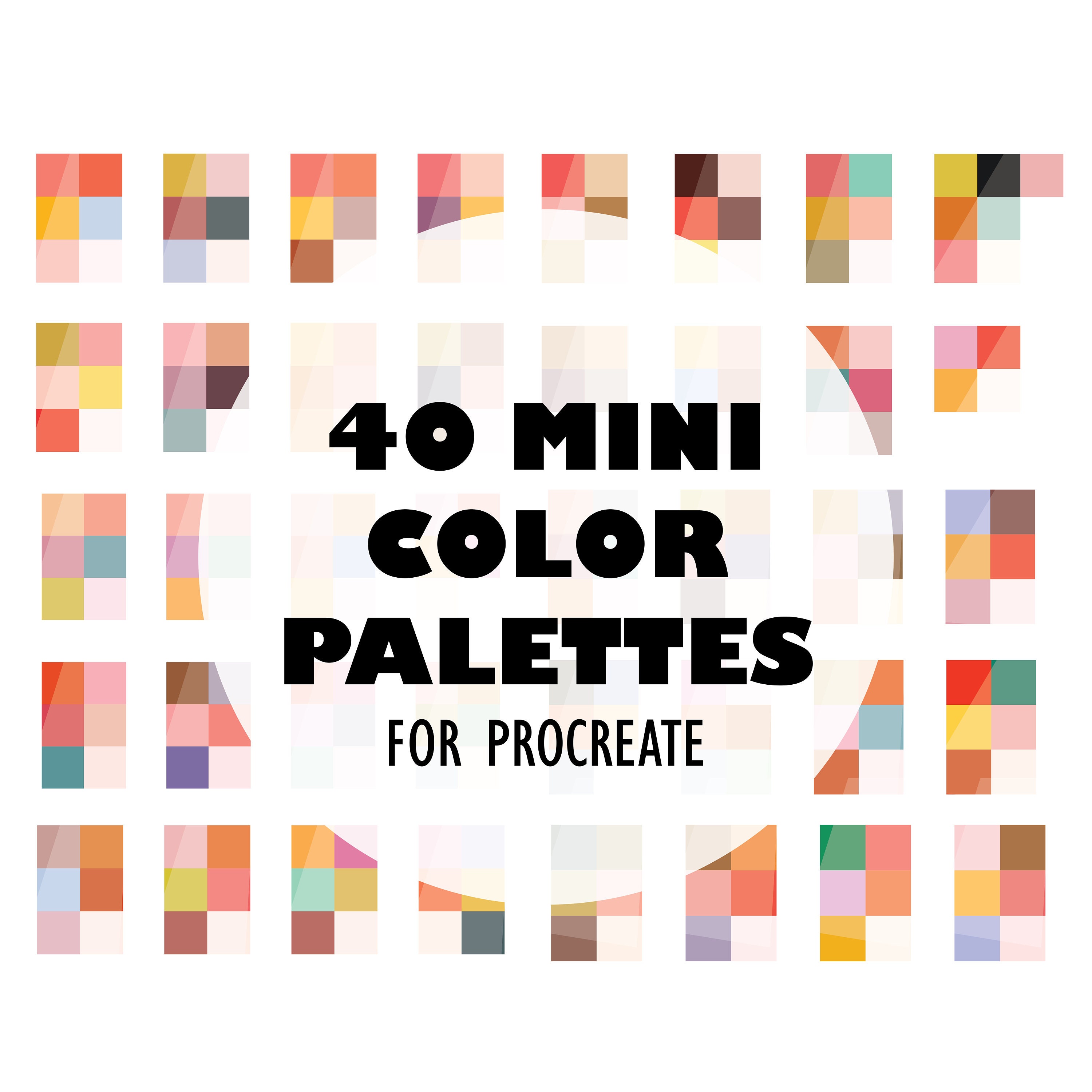 Procreate Color Palette Bundle – 40 Curated Mini Palettes for Procreate Lettering & Illustration