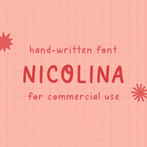 Procreate Schriftarten, Handschriftschrift, Schriftzug Schriftart, Einfache Schriftart, .otf Schriftart, Sans Serif Schriftart, nicolina