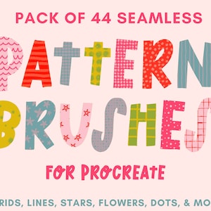 Seamless pattern brushes | pattern brushes for procreate | pattern backgrounds | procreate brush pack | patterns for procreate | procreate