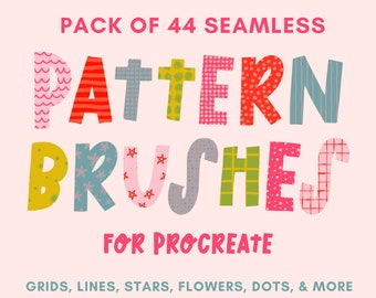 Seamless pattern brushes | pattern brushes for procreate | pattern backgrounds | procreate brush pack | patterns for procreate | procreate
