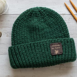 Custom Leather Hat Tags & Sewing Labels – Personalized Faux Leather Tags for Knit, Crochet Handmade Clothing (Bulk Orders Available) image 5
