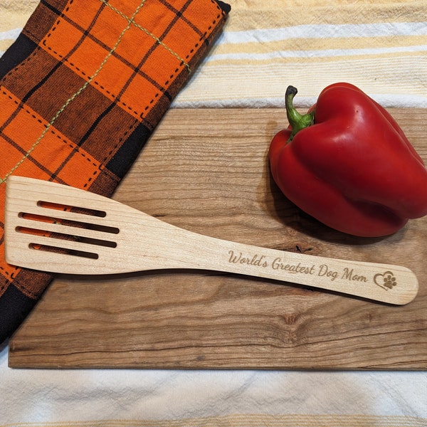 Personalized Solid Wood Kitchen Spatula MADE IN CANADA