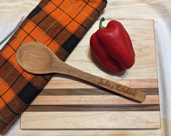 Personalized Solid Wood Kitchen Spoon MADE IN CANADA