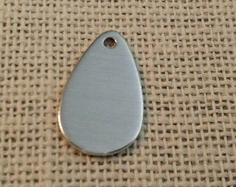 10 Polished Tear Drop 1100 Aluminum 14g Metal Stamping Blanks