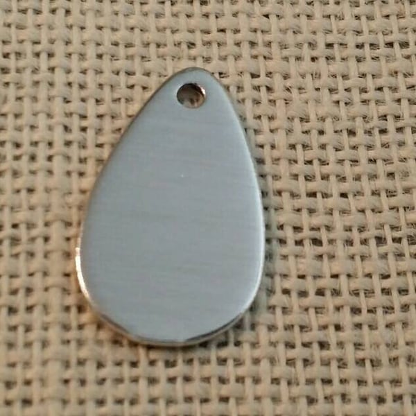 10 Polished Tear Drop 1100 Aluminum 14g Metal Stamping Blanks