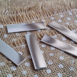 50 1/2&#39; x 2&#39; Rectangle 14g 1100 Food Safe Aluminum Stamping Blanks