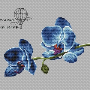 Schéma de point de croix Motif de broderie Orchidée PDF image 4