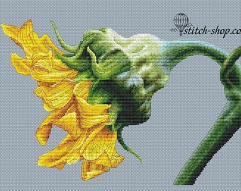 Kreuzstichschema Sonnenblume Stickmuster PDF