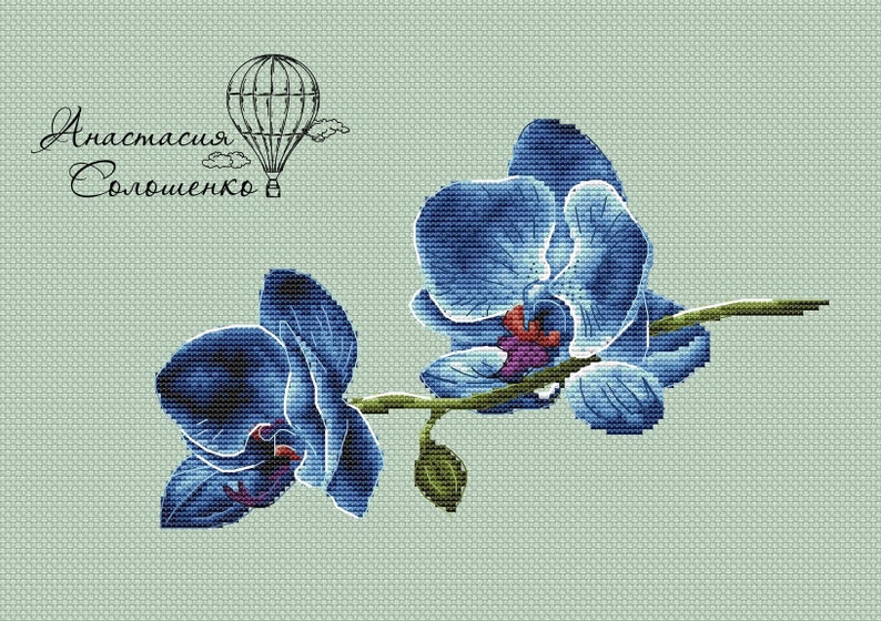 Schéma de point de croix Motif de broderie Orchidée PDF image 5