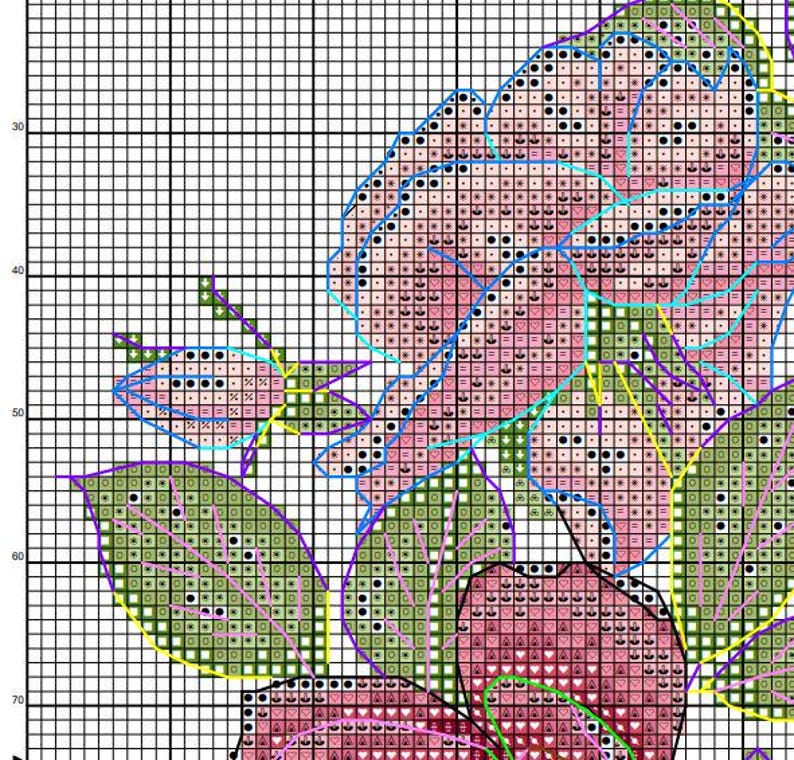 Rose Wreath Cross Stitch Pattern PDF – Romantic Floral Embroidery ...
