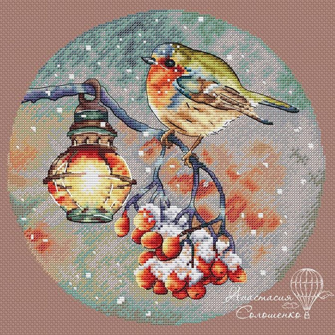Robin Needlepoint Pattern Cross Stitch Pattern