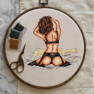 Secret Desire – Sexy Woman Cross Stitch Pattern PDF