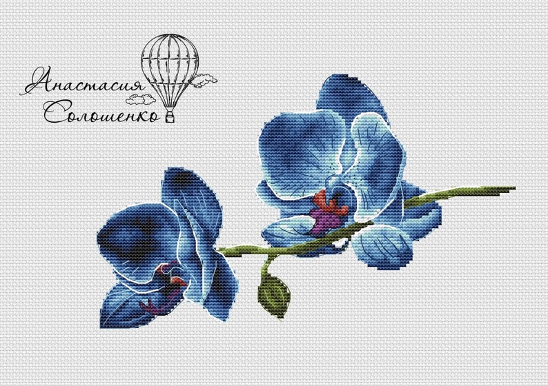 Schéma de point de croix Motif de broderie Orchidée PDF image 6