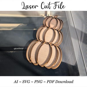 Pumpkin Wood Design, 2 Layer Pumpkin Design, Pumpkin Decorations, Thanksgiving Decorations, Laser Cut Designs, Glowforge Designs, Cute Decor