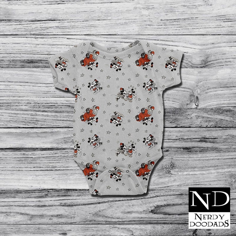 Cute Baby Bodysuit Mickey Mouse /& Minnie Mouse Baby Bodysuit Minnie Mouse Bodysuit Mickey Mouse Bodysuit Made with Sublimation
