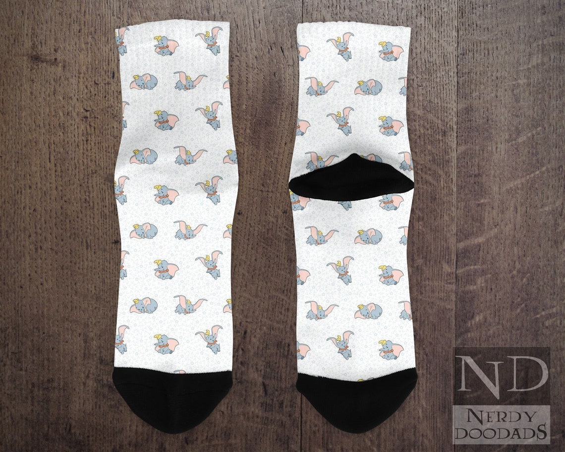 Dumbo Inspired Socks Dumbo Socks Disney's Dumbo Cute Etsy