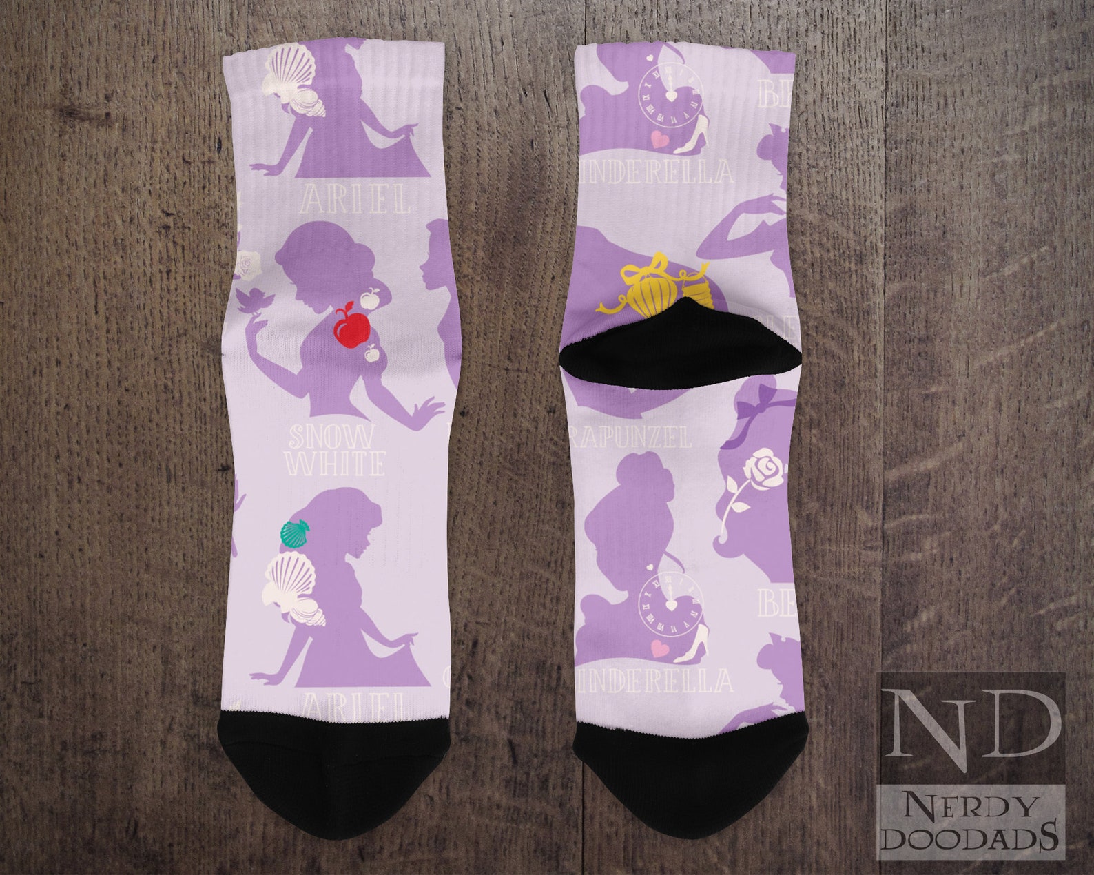Disney Princess Inspired Socks Disney Princess Socks | Etsy