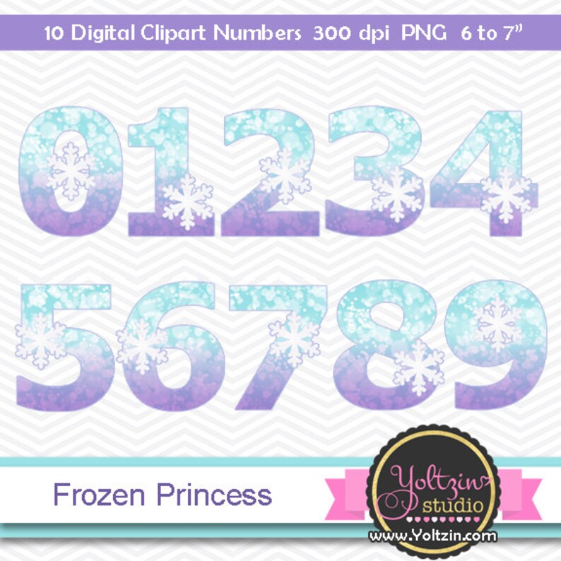 Frozen clipart numbers princess / Frozen clipart / Elsa Anna Etsy