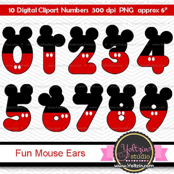 Mickey Mouse Clipart Numbers Clip Art Digital Png Images Etsy Mickey Mouse Clipart Numbers Clip Art Digital Png Images Etsy