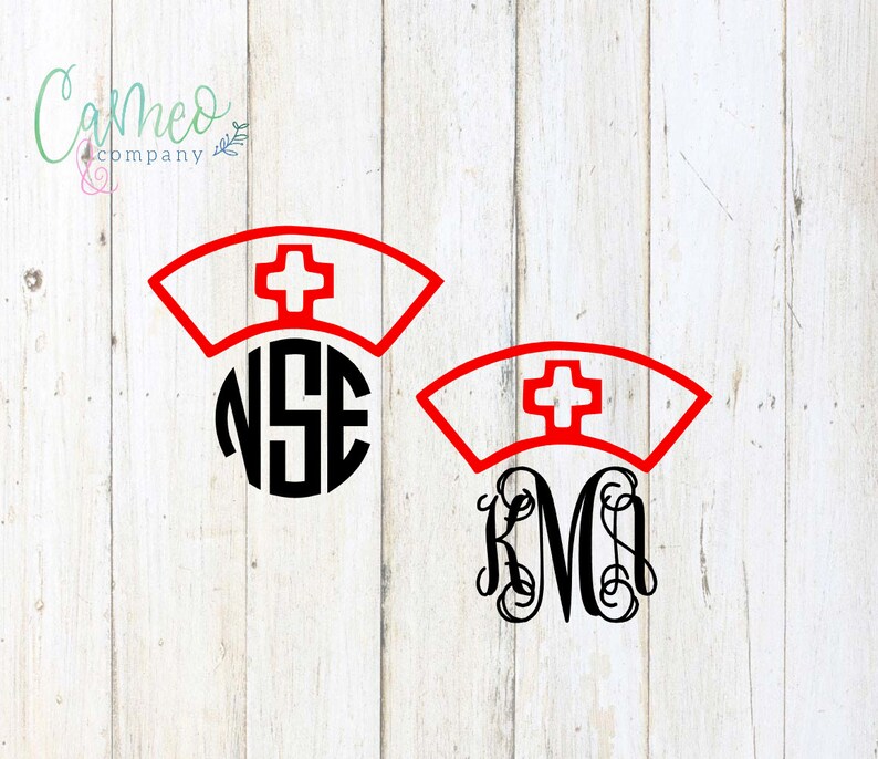Nurse Monogram Sticker Nurse Monogram Decal Medical Monogram Etsy
