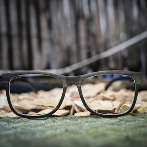 Blue light blocking wood glasses, square classic style wood glasses frame, prescription  frame, wood computer glasses, personalised glasses