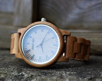 Wood Watch, bamboo  wooden watch, mens watch, groom present, wedding, groomsmen, watch, Valentine's day, birthday gift, gift, anniversary