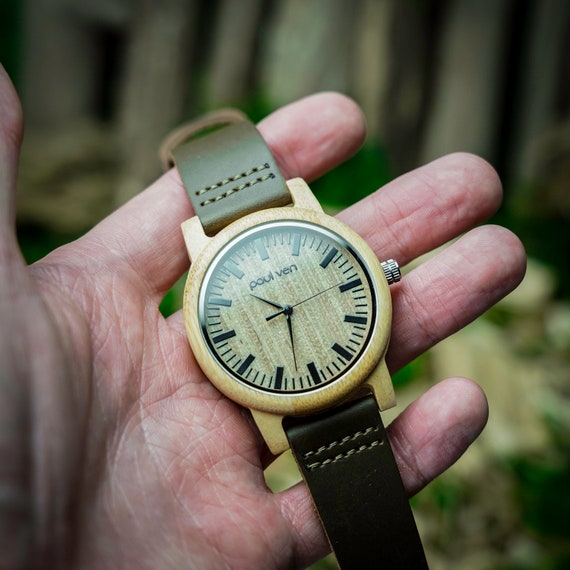 Montre en bois criture personnelle grav e cadeau unique pour
