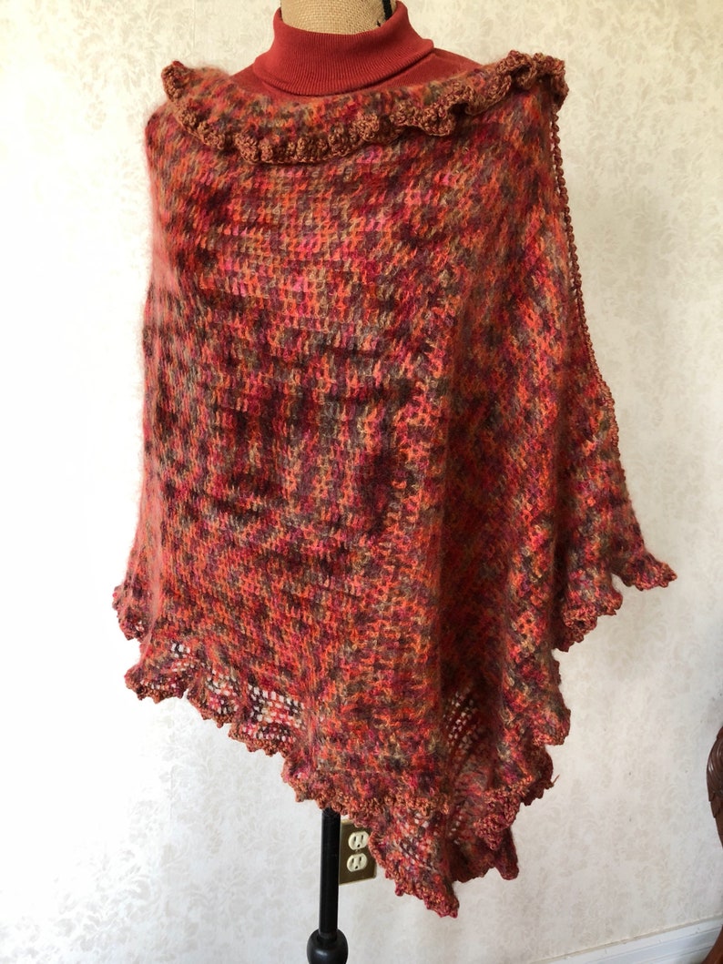 Crochet Lace Poncho Boho Chic Wrap Crochet Poncho Freeform Crochet Knit Wrap Lace Poncho Boho Crochet Shawl Boho Gypsy Shawl